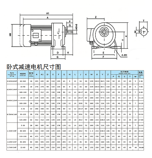 卧式减速马达图.png